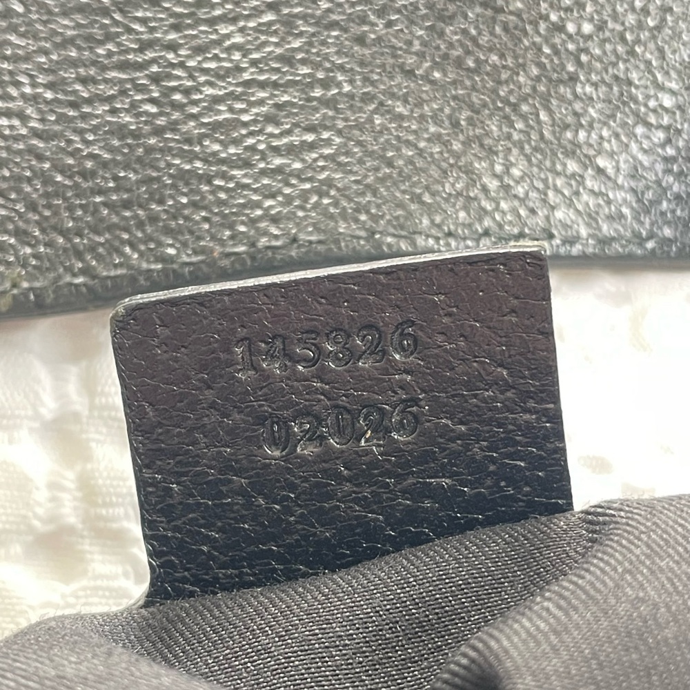 Gucci Creole hobo bag in black canvas with gold hardware - Picture 5 of 16